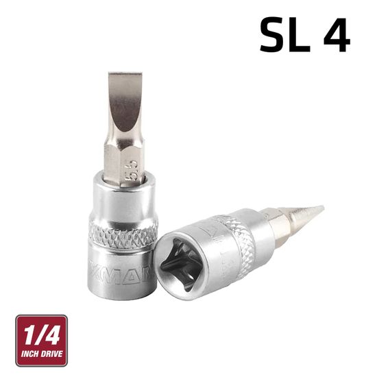 FIXMAN 1/4" Dr.bit Socket Sl4 Slotted Screwdriver Bit
